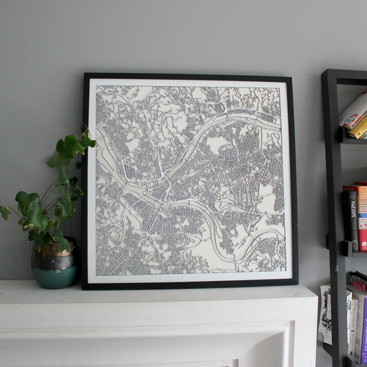 Pittsburgh Street Carving Map (Sold Out)