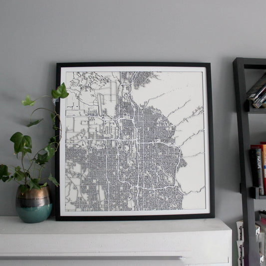 Salt Lake City Street Carving Map (Sold Out)