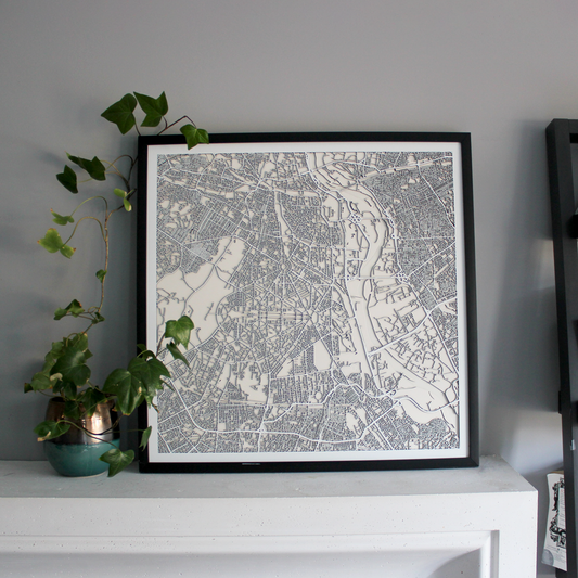 New Delhi Street Carving Map (Sold Out)
