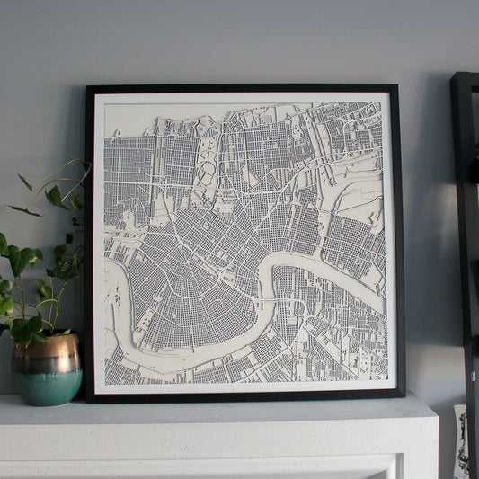 New Orleans Street Carving Map (Sold Out)
