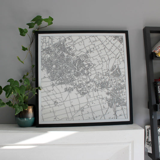 Kitchener-Waterloo-Cambridge Street Carving Map (Sold Out)
